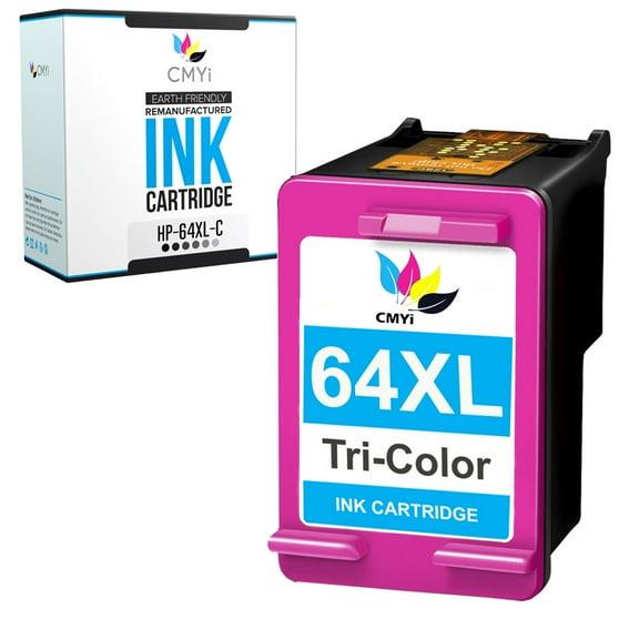 CMYi Tri-color Ink Cartridges compatible with HP 64XL Inkjet Printers, 1-Pack