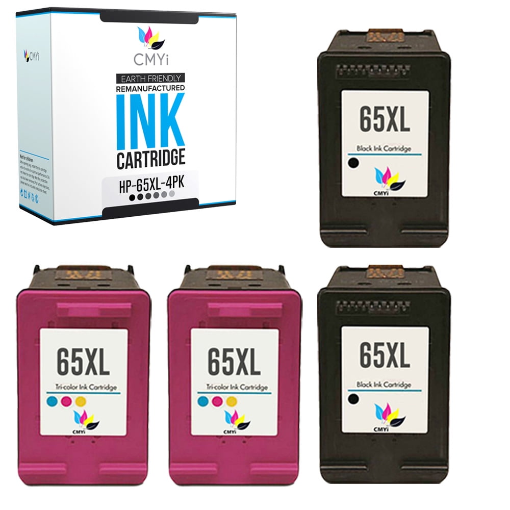 CMYi 65XL Combo Pack of 4 Ink Cartridges compatible for HP65XL ...