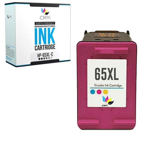 CMYi 65XL Tri-color 1-Pack Ink Cartridge compatible for HP 65XL - DeskJet 2600, 2620, 2622, 2624, 2628, 2630, 2632, 2633, 2634, 2635, 2636, 2640, 2652, 2655, 2670, 2680, 3720, 3722  (1 Tri-color)