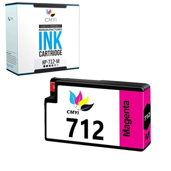 CMYi 712 Magenta 1-Pack Ink Cartridge compatible for HP 712 - DesignJet Studio, Studio Steel, Studio Wood, T210, T230, T250, T630, T650 (1 Magenta)