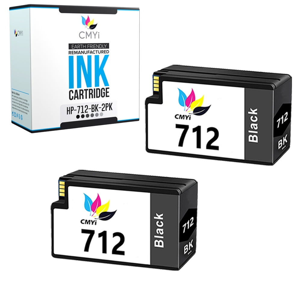 CMYi 712 Black 2-Pack Ink Cartridges compatible for HP 712 - DesignJet ...