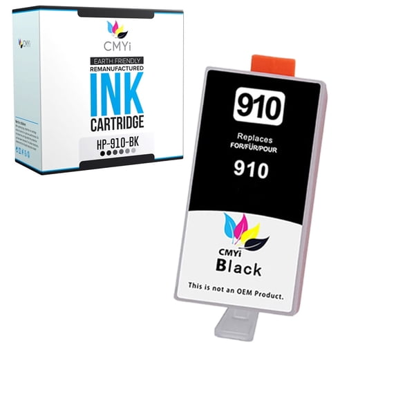 CMYi Inkjet Printer Ink Cartridges Compatible with 910 OfficeJet Series, Black, 1 Pack