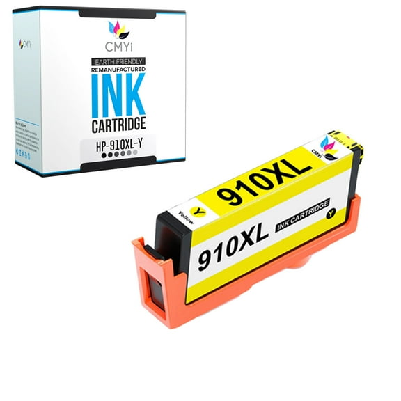 CMYi 910XL Yellow 1-Pack Ink Cartridge compatible for HP 910XL - OfficeJet 8010e, 8012e, 8014e, 8015, 8015e, 8017e, 8018, 8022, 8022e, Pro 8010, 8012, 8014, 8020, 8020e, 8021, 8022, 8022e (1 Yellow)