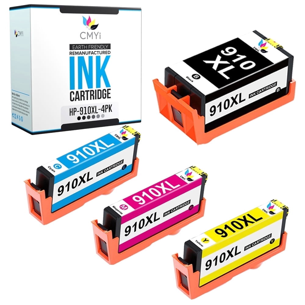 CMYi 910XL Combo Pack of 4 Color Ink Cartridges for Printer Compatible ...