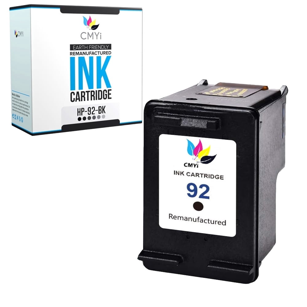 CMYi 92 Black 1-Pack Ink Cartridge compatible for HP 92 - Deskjet 5400 Series, 5420, 5420v, 5440, 5440v, 5440xi, 5442, 5443, OfficeJet 6304, 6305, 6307, 6308, 6310, 6310v, 6310xi, 6313 (1 Black)