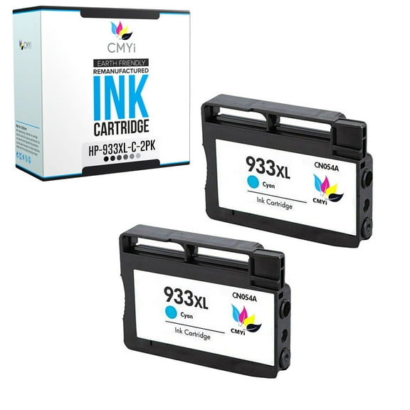 CMYi 933XL Cyan 2-Pack Ink Cartridges compatible for HP 933XL - OfficeJet 6100 - H611a, 6600 - H711a, 6600 - H711g, 6700 - H711n, 7110 - H812a, 7510, 7510A, 7610, 7612, 7620 (2 Cyan)