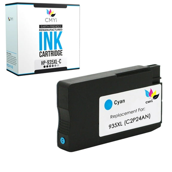 CMYi 935XL Cyan 1-Pack Ink Cartridge compatible for HP 935XL - OfficeJet 6812, 6815, 6820, 6825, Pro 6220, Pro 6230, Pro 6830, Pro 6830c, and Pro 6835 (1 Cyan)