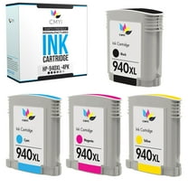 CMYi 940XL Combo Pack of 4 Ink Cartridges compatible for HP 940XL - OfficeJet Pro 8000 - A809a, A811a, A809n, 8500 - A909a, A909n, A909g, A910a, 8500A - A910n (1 Black, 1 Cyan, 1 Magenta, 1 Yellow)