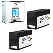 CMYi 950XL Black 2-Pack Ink Cartridge compatible for HP950XL - OfficeJet Pro 251dw, 276dw MFP, 8100 - N811a, 8600, 8600 Plus, 8600 Premium, 8610, 8615, 8616, 8620, 8625, 8630, 8640, 8660 2 Black