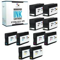 CMYi Combo Pack of 10 Inkjet Printer Ink Cartridges Compatible for HP 950XL 951XL, 4 Black, 2 Cyan, 2 Magenta, 2 Yellow