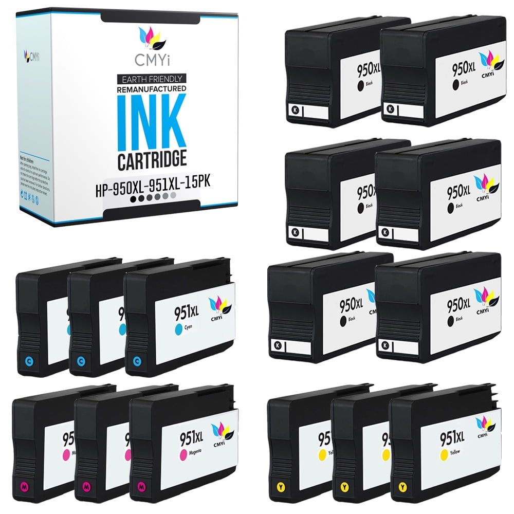 CMYi Combo Pack of 15 Inkjet Printer Ink Cartridges Compatible for HP ...