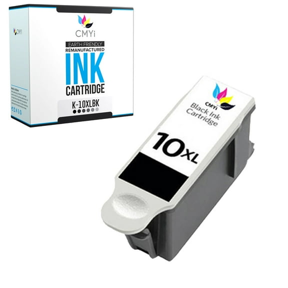CMYi 10XL Black 1-Pack Ink Cartridge compatible for Kodak 10XL - ESP 3, 3200, 3250, 5, 5210, 5250, 7, 7200, 7250, 9, 9200, 9250, Office 6150, EasyShare 5100, 5300, 5500, Hero 6.1, 7.1, 9.1 (1 Black)