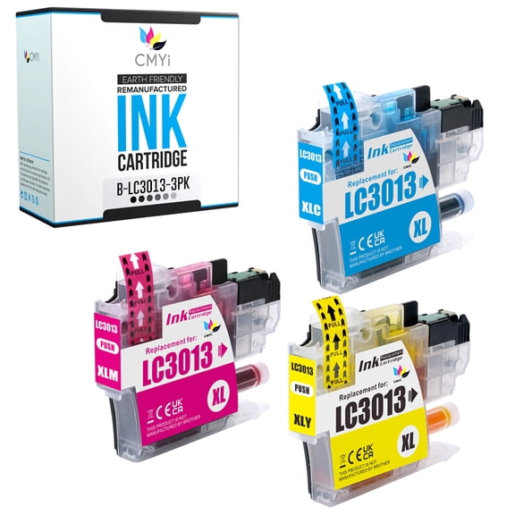 CMYi LC3013 Combo Pack of 3 Ink Cartridges Compatible for Brother DCP Series J572DW J772DW J774DW MFC Series J491DW J497DW J690DW J890DW J895DW (1 Cyan, 1 Magenta, 1 Yellow)