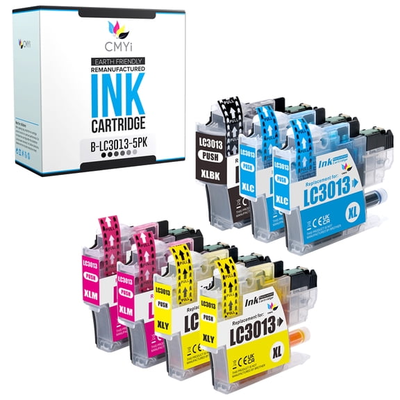 CMYi LC3013 Combo Pack of 7 Ink Cartridges Compatible for Brother DCP Series J572DW J772DW J774DW MFC Series J491DW J497DW J690DW J890DW J895DW (1 Black, 2 each Cyan, Magenta, Yellow)