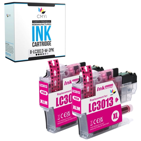 CMYi LC3013 Magenta 2-Pack Ink Cartridge Compatible for Brother DCP Series J572DW J772DW J774DW MFC Series J491DW J497DW J690DW J890DW J895DW (2 Magenta)
