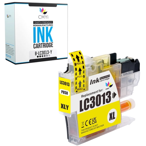 CMYi LC3013 Yellow 1-Pack Ink Cartridge Compatible for Brother DCP Series J572DW J772DW J774DW MFC Series J491DW J497DW J690DW J890DW J895DW (1 Yellow)