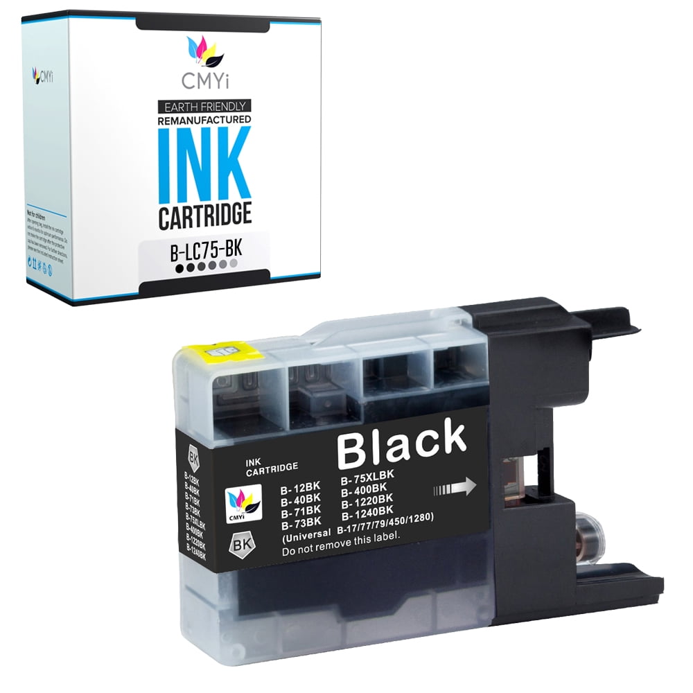 CMYi LC75 Black 1-Pack Ink Cartridge Compatible for Brother DCP Series ...