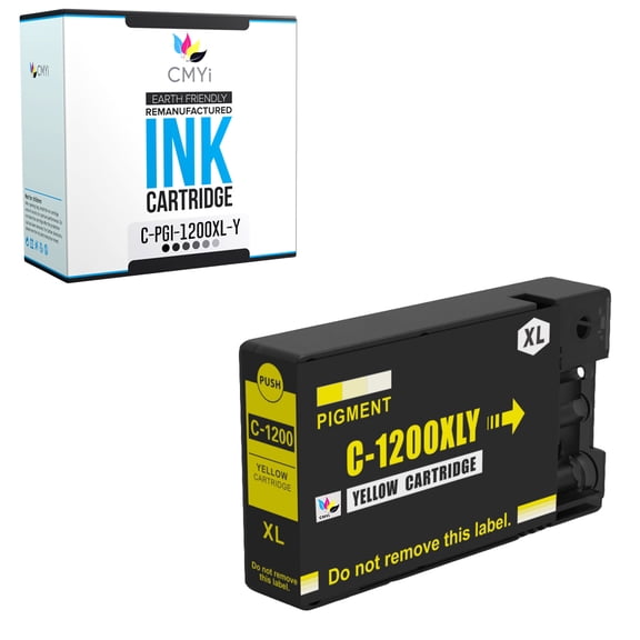 CMYi PGI-1200XL Yellow 1-Pack Ink Cartridge Compatible for Canon MAXIFY MB2020 MB2120 MB2320 MB2720 (1 Yellow)