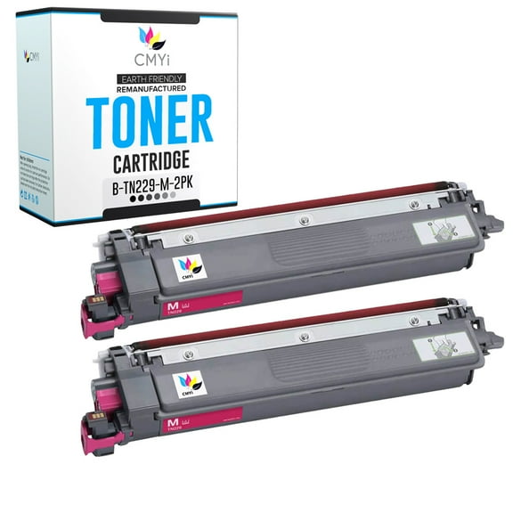CMYi TN229 Magenta 2-Pack Toner Cartridges compatible for Brother TN229 - HL L3220CDW, L3280CDW, L3295CDW, L3300CDW, L3320CDW, L8245CDW, MFC L3720CDW, L3765CDW, L3780CDW, L8395CDW (2 Magenta)