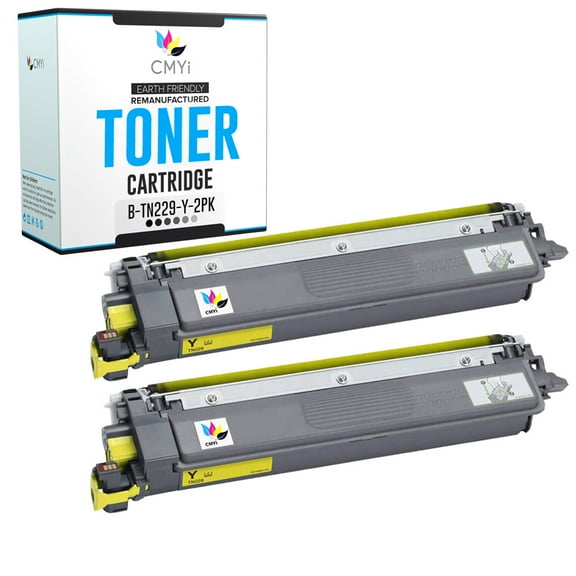 CMYi TN229 Yellow 2-Pack Toner Cartridges compatible for Brother TN229 - HL L3220CDW, L3280CDW, L3295CDW, L3300CDW, L3320CDW, L8245CDW, MFC L3720CDW, L3765CDW, L3780CDW, L8395CDW (2 Yellow)