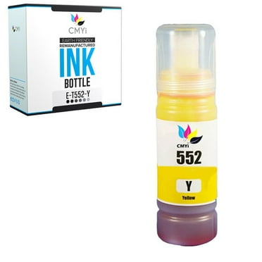 CMYi 552 Yellow 1-Pack Ink Bottle compatible for Epson 552 - EcoTank Photo ET-8500 and ET-8550 (1 Yellow)