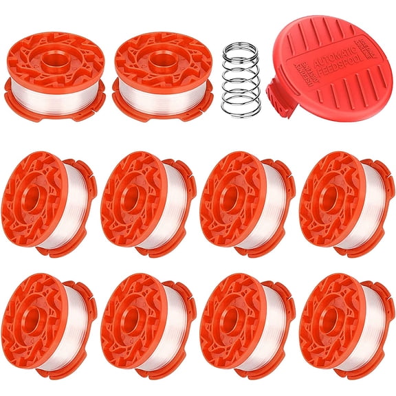 CMZST065/CMZST0653 String Trimmer Line 30 Feet 0.065-inch Compatible with Craftsman Models CMCST900, CMESTE920,CMEST913, CMESTA900,12-Pack (10-Line Spool + 1 Cap+1 Spring)