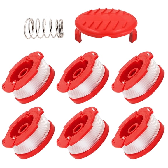 CMZST0653 CMZST065 30Ft 0.065" String Trimmer Spool Line for Craftsman String Trimmer CMCST900, CMCST900, CMESTE920,CMZST98020,CMCST915 CMEST913 Cap Model CMZST120SC(6 Spools+1 Cap+1 Spring)