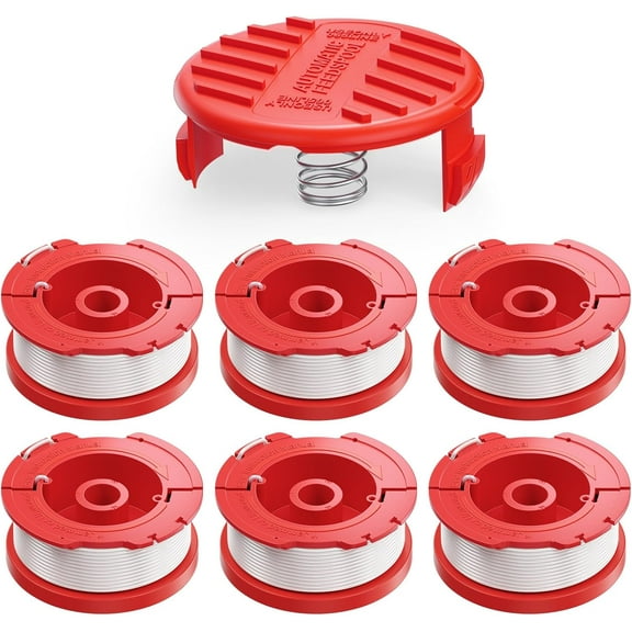 CMZST0653 Weed Eater String Compatible with Craftsman Weed Wacker, 7Pack 0.065" 30Ft String Trimmer Replacement Line, Auto Feed Weed Eater String Line for Craftsman String Trimmer Edger(6Spool, 1Cap)