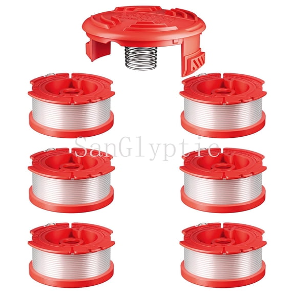 CMZST0653 Weed Eater Strings Compatible with Craftsman Weed Eater CMCST900, CMESTA900, CMESTE920, CMCST98020, 8 Pcs 0.065’’ Spools, 2 Pcs CMZST120SC Caps and 2 Pcs Springs (12 Spools+2 Caps)