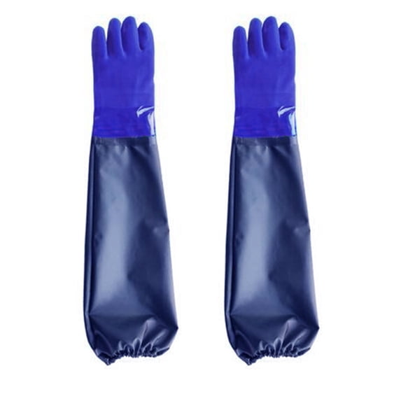 CMrtew 1 Pair Safety Work Gloves Waterproof Gauntlets Builders Fishing Drains,Cleaning Protective Safety Work Heavy Duty Rubber Gloves Long Rubber Gloves Elbow Length Chemical Resistant Gloves