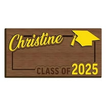CMrtew 1 Pcs 2025 Wooden Grad Card Cash Box, Graduation Money Holder, Class of 2025 Envelope Wallet Gifts for Graduates