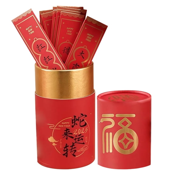 CMrtew 1 Set Chinese New Year Red Packet Gift Box Traditional New Year Decoration Toys for Travel Gathering Festive Atmosphere Building