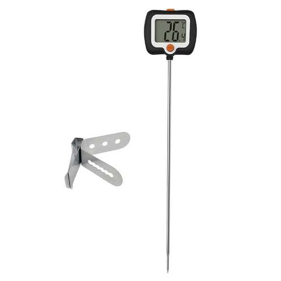 CMrtew 12 Inch Long Digital Candy Thermometer with Pot Clip,Deep Fry Thermometer,Rotating Display, Best Instant Read Food Meat Thermometer for Candy Making or Deep Frying