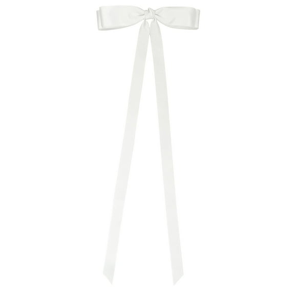 CMrtew 1PCS Silky Satin Hair Bow Clip Elegant Ribbon Hair Accessory for Women & Teens, Ponytail Holder for Girls, Non-Slip Hair Clips for Daily Wear, Weddings & Special Occasions