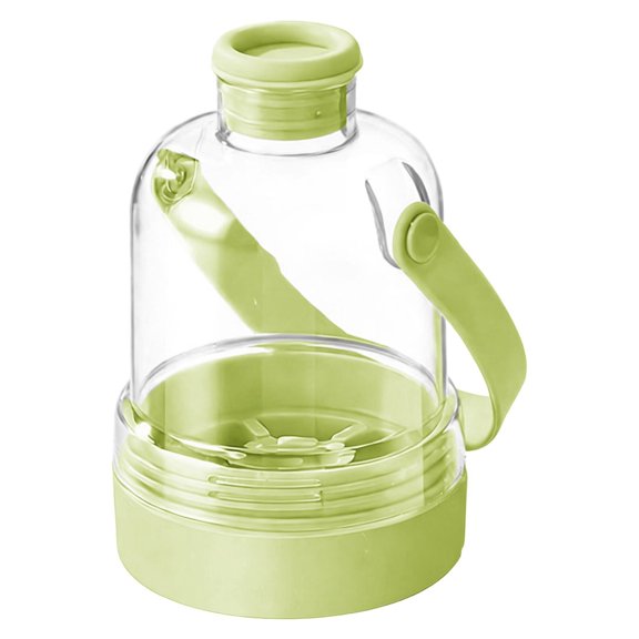 CMrtew 2-in-1 Ice Cube Bottle with Straw - Easy Press Ice Tray Water Bottle, Leak Proof Lid, Vertical Ice Maker for Freezer, Travel, Gym & Home Use Green