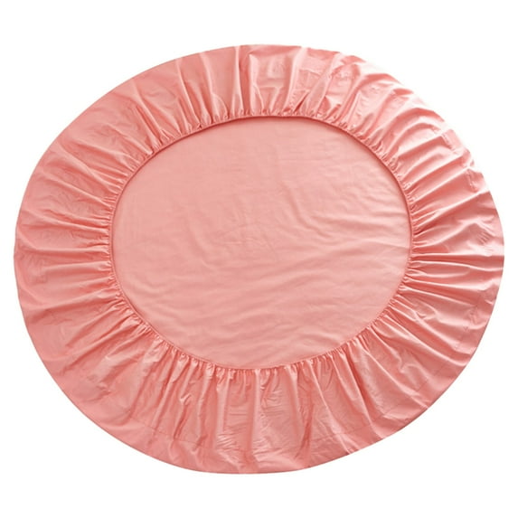 CMrtew 200x200cm Round Fitted Bed Sheet 25cm Deep Pocket for Mattress | Soft & Breathable Solid Color Sheet Set Lightweight & Wrinkle-Resistant for Comfortable Sleep