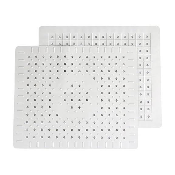 CMrtew 2PCS Kitchen Sink Mat, Rubber Non-slip Drain Pad Protector Sink Liner Pad for Porcelain Sink, Dishes and Glassware 10x12in