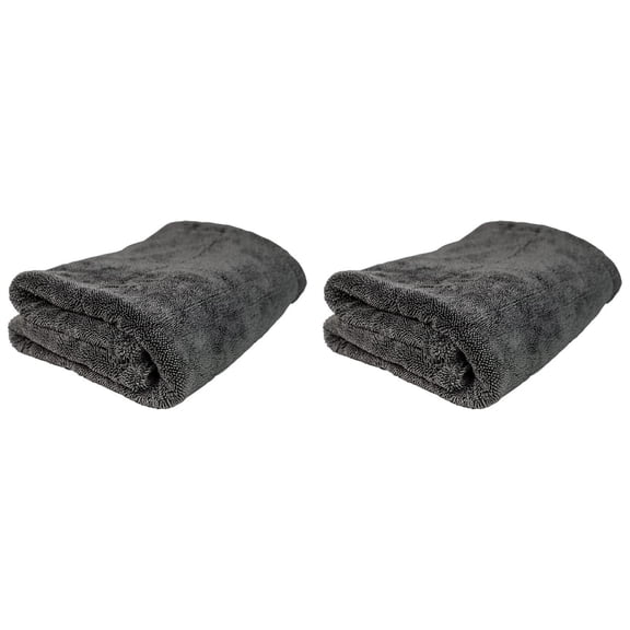 CMrtew 2Pcs Car Drying Towel No Streaks Scratches or Water Large 1200 GSM Microfiber Double Pile Edgeless Design for Quick Effortless Dry Perfect for Vehicles Maintains Shine Scratch-Free Finish