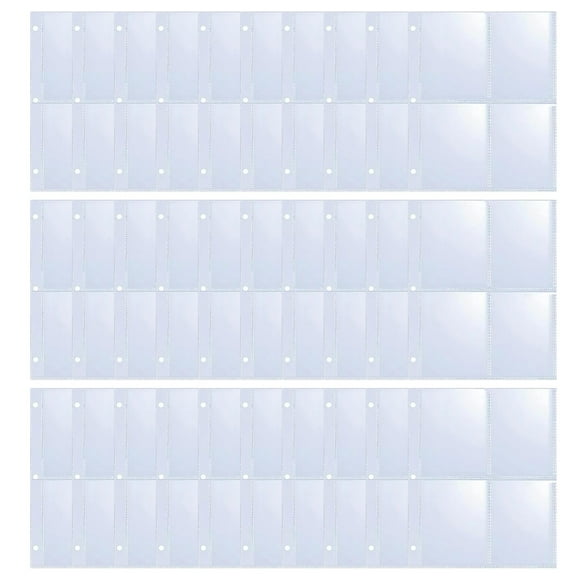 CMrtew 30 Pcs 4 Pocket Page Protector Trading Card Sleeves Pages Card Double Baseball Card Sheets for Standard Size Card Sheets Protectors Fit for Sport Cards,Coupon,Business Cards,Pokemon Cards