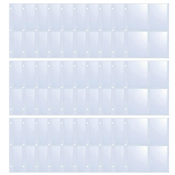 CMrtew 30 Pcs 4 Pocket Page Protector Trading Card Sleeves Pages Card Double Baseball Card Sheets for Standard Size Card Sheets Protectors Fit for Sport Cards,Coupon,Business Cards,Pokemon Cards