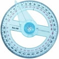 thumbnail image 1 of CMrtew 360° Circle Protractors with Swing Arm - 4 Inch Plastic Angle Finder Measuring Ruler for School Classroom, Geometry Drafting, and Woodworking Math Tools (Blue), 1 of 6