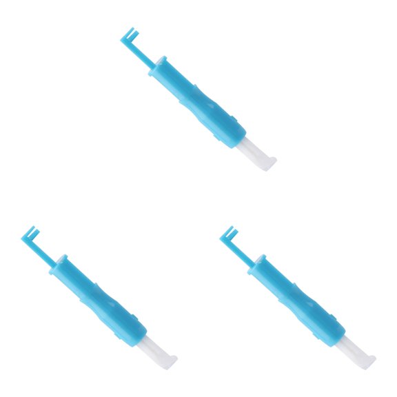 CMrtew 3pcs Sewing Needle Inserter Automatic Needle Threader Bodkin Threading Tool for Sewing Machine (3, Blue and White)
