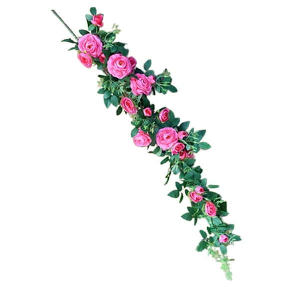 CMrtew ‌5.9ft Artificial Rose Vine Garland Lifelike Tea Rose Floral Decor for Weddings, Walls & Garden | Indoor/Outdoor Hanging Flowers for Arch, Home & Party Decoration‌