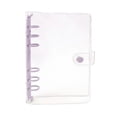 CMrtew A6 Binder Cover Clear Soft PVC Binders Black Round 6 Ring Snap ...