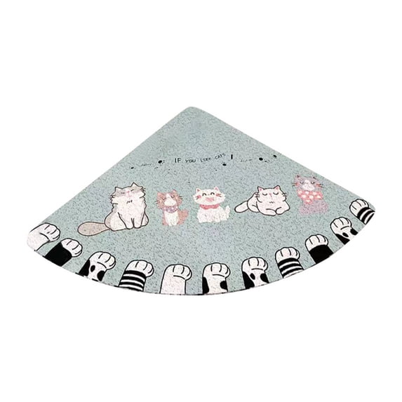 CMrtew Anti Slip Corner Shower Mat with Drainage Holes, PVC Loofah Shower Anti Slip Mat, Bathmat Quick Dry and Easy to Clean, Shower Floor Mat Non Slip,60x60cm(24x24inch) O