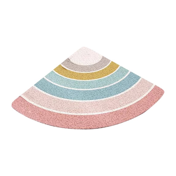 CMrtew Anti Slip Corner Shower Mat with Drainage Holes, PVC Loofah Shower Anti Slip Mat, Bathmat Quick Dry and Easy to Clean, Shower Floor Mat Non Slip,60x60cm(24x24inch) I