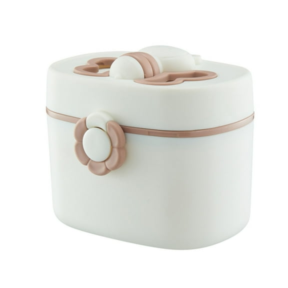 CMrtew Baby Formula Dispenser On the Go: Portable Container with Scoop - Airtight Seal Keeps Powder Fresh - Travel Formula Container to Go (White,Small)