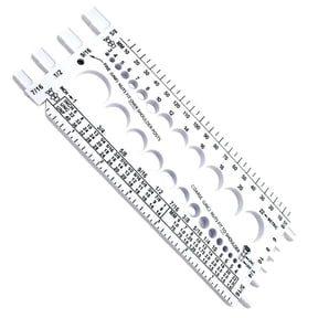 CMrtew Bolt Gauge (Metric and SAE), Bolt Sizer for Quickly Sizing Nuts and Bolts, Plastic Bolt Measuring Tool, Easy to Read Bolt Size and Thread Gauge