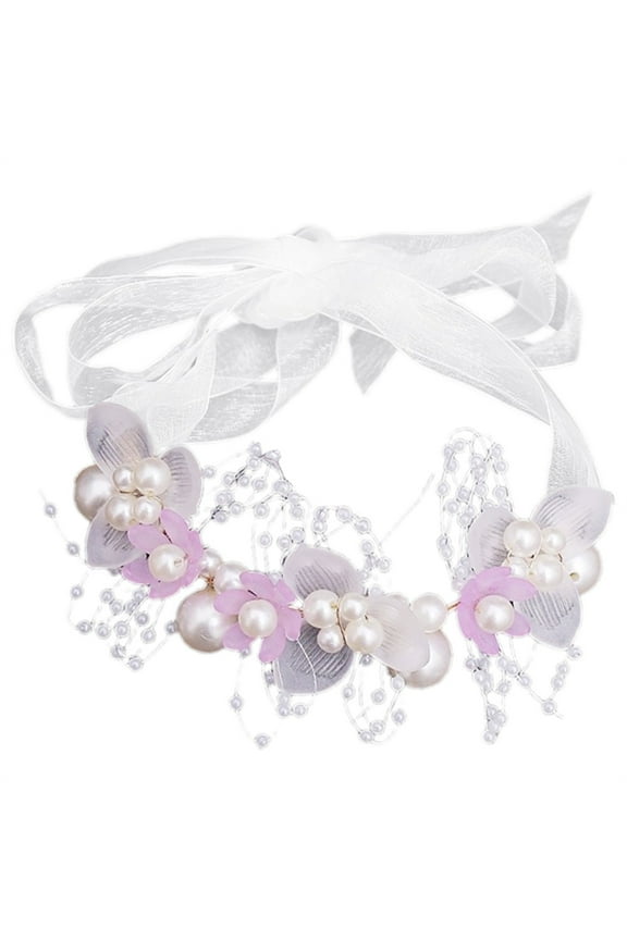 Bridal Wrist Corsage Elegant Pearl & Flower Bracelet for Bride, Bridesmaids, Prom, Homecoming Wedding, Formal Event Hand Flower Decor