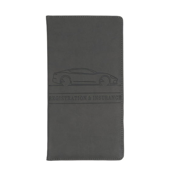 CMrtew Car Registration and Insurance Holder, Leather Auto Glove Box Organizer with Magnetic Shut, Vehicle Compartment Accessories Case for Cards, Driver License & Essential Documents